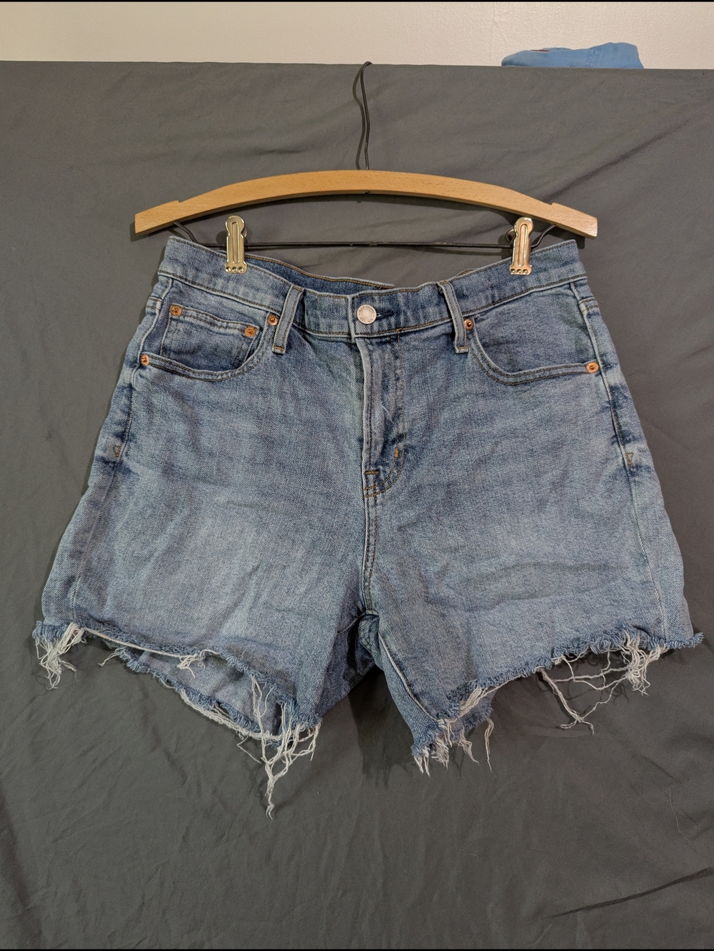 Classic Light Blue Cut Off Women's Jean Shorts From GAP